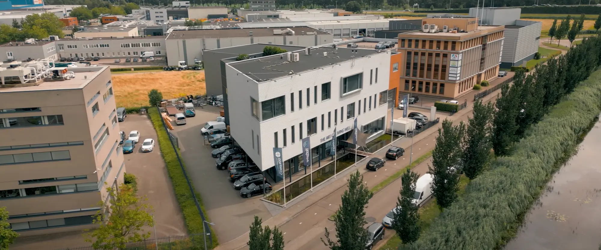 Luchtfoto van het pand aan Het Sterrenbeeld in Den Bosch